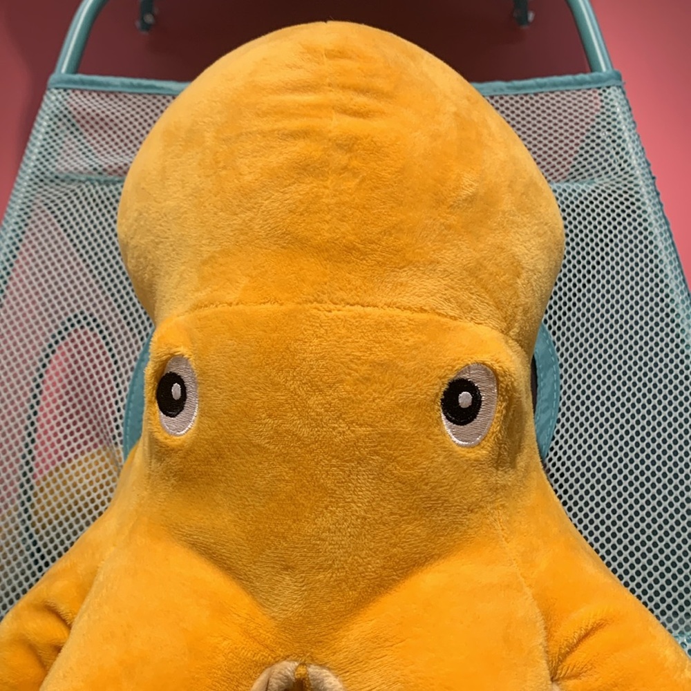 Yellow Plush Octopus Home Accent - Picture 3 of 4